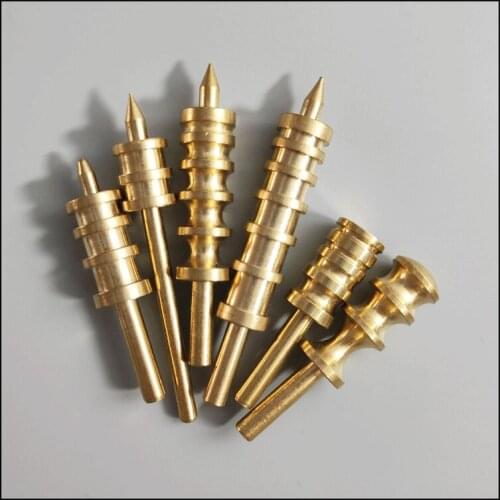 Leather Craft Tool Burnisher Slicker Brass Burnishing Head DIY Edge Sealing Hot Process Polishing Tips for Soldering Iron