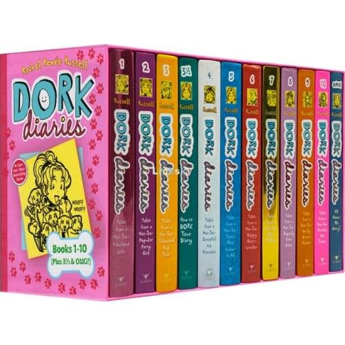 Dork Diaries Books 1 - 12 Collection Set by Rachel Renee Russell (Party Time, Popstar, Dear Dork, Crush Catastrophe & MORE!)