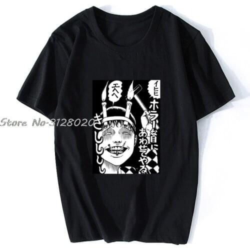 Junji Ito Collection Custom Men T Shirt Men Cotton TShirt Tees Tops Streetwear Harajuku