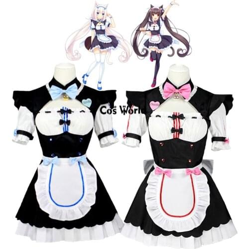 NEKOPARA OVA Chocola Vanilla Maid Apron Dress Uniform Outfit Anime Customize Cosplay Costumes