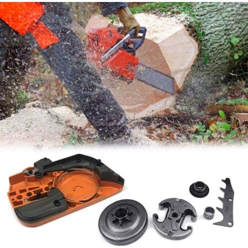 K1KA Chainsaw Brake Clutch Cover and Clutch Drum For 445 450 Hus-qvarna with Worm Gear Needle Bearing Replacement Parts