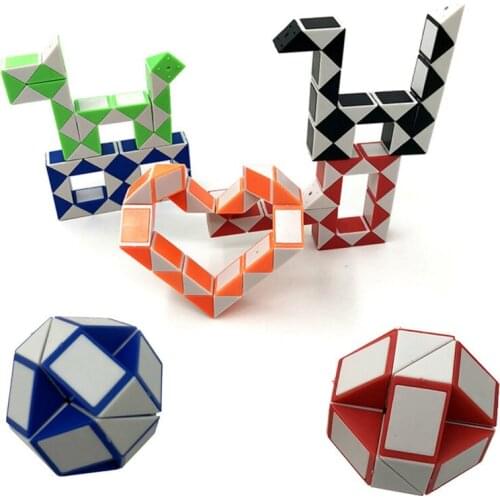 New Magic Cube Toys 24 Sections Variety Magic Ruler Cube Snake Twist Puzzle Educational Toy For Children Brinquedo Gift