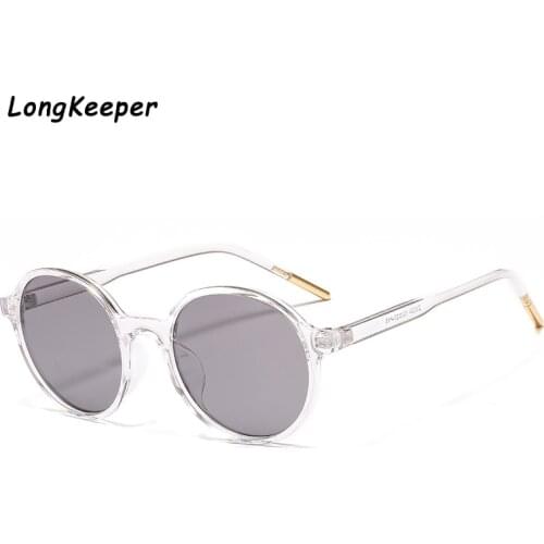 Longkeeper Brand Oval Sunglasses Men Glasses Retro Round Women Sunglasses 2019 Clear Glasses Frame UV400 Goggles Gafas de sol