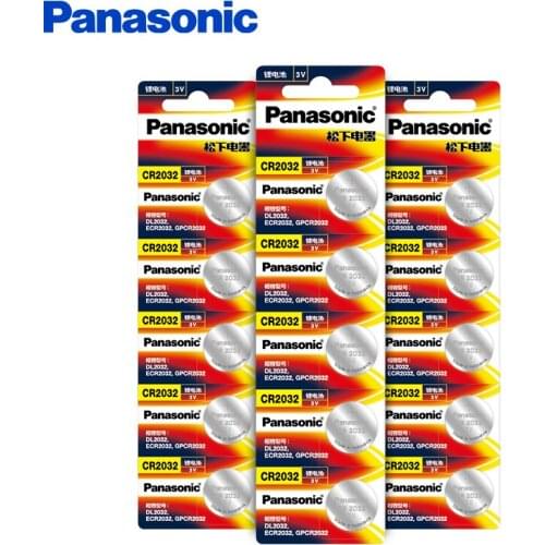 Panasonic 15Pcs/Lot CR2032 Button Battery 20mm*3.2mm 3V Lithium Button Coin Cell Watch Batteries for Watch Computer CR 2032