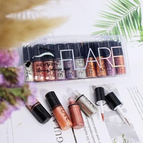 Professional Makeup 10 Colors Star Diamond Shining Glitter Long Lasting Fast Dry Waterproof Liquid Eyeliner