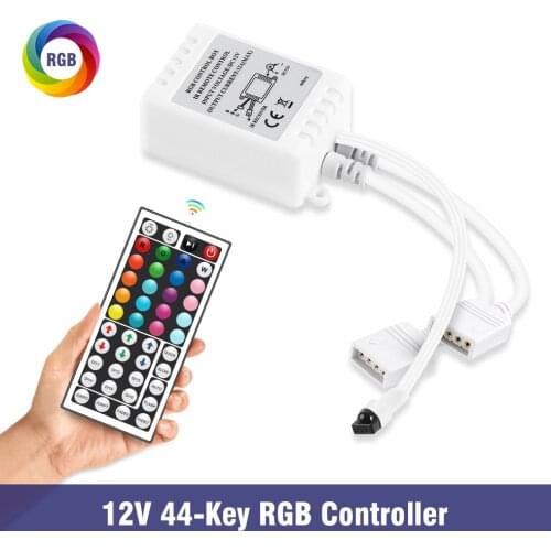 LED Controller 44 Keys LED IR RGB Controler LED Lights IR Remote Dimmer Control Box DC12V 6A For RGB 3528 5050 LED Strip
