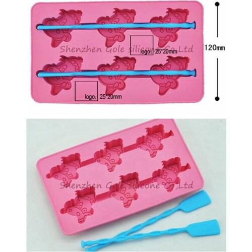 50pcs/lot Luo Hasi-purpose modeling ice box cartoon cow - Silicone Ice Cube / strange new ice maker