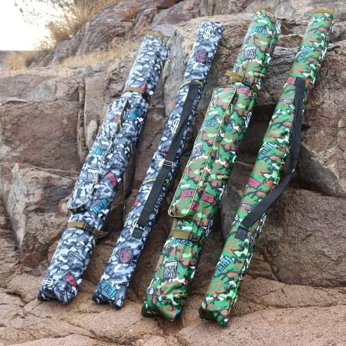 JOSBY For Fishing Rod Bag Portable Multifunction Nylon Cloth Folding Backpack Case Pesca Waterproof Tackle Tools Storage 140CM