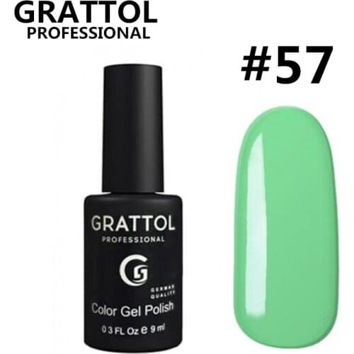 GRATTOL Professional #57 Olive Green Gellak UV Polish Gel 9ml Base Top Lacquer UV LED Soak Off Nail Art Gel
