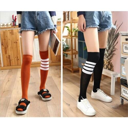 Women stripe Stockings Sexy Over Knee Anime Accesories Lolita Socks B603