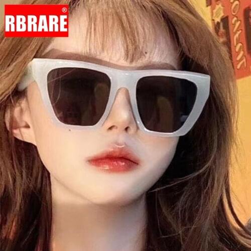 RBRARE Vintage Oversized Sunglasses Women Cat Eye Women Sunglasses Big Frame Vintage Shades Glasses Retro Lentes De Sol Mujer