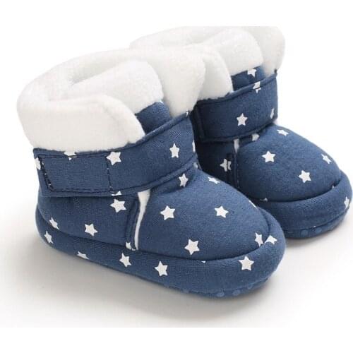 Winter Baby Cotton Shoes Boots For Girl Toddlers Boy Slip-on Snow Warm Round Toe Non-slip Kids' Shoes Ankle Boot 0-1 Years