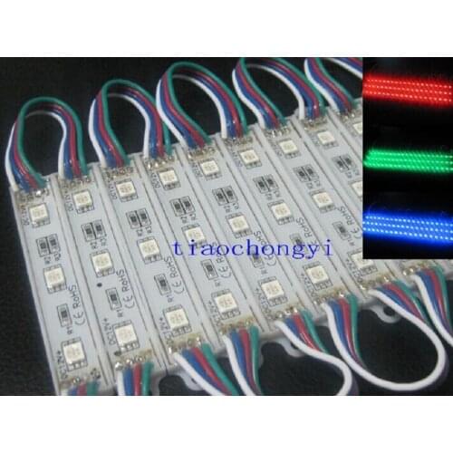 20pcs 3 LED RGB 5050 SMD Module Waterproof Light Lamp Strip DC 12V