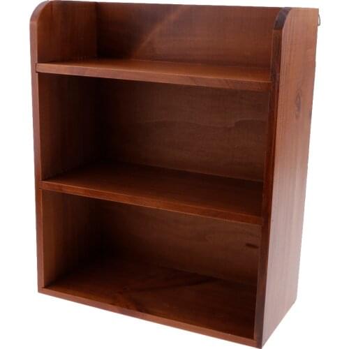 3-Tier Tabletop Wooden Storage Organizer Shelf Wall ing Storage Shelf
