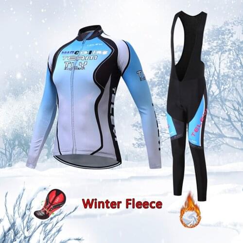 Free Shipping Winter Thermal Fleece Cycling Clothing Women 2021 Thermal Fleece Suit Female Bike Jersey Set Dress Bicycle Clothes