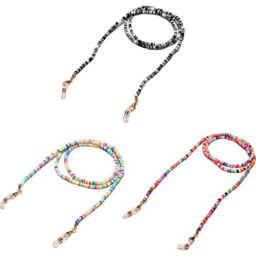 Colorful Crystal Beads Glasses Chain Non Slip Eyeglasses Pendant Necklace Mask Cord Lanyard Strap Eyewear Rope Accessories