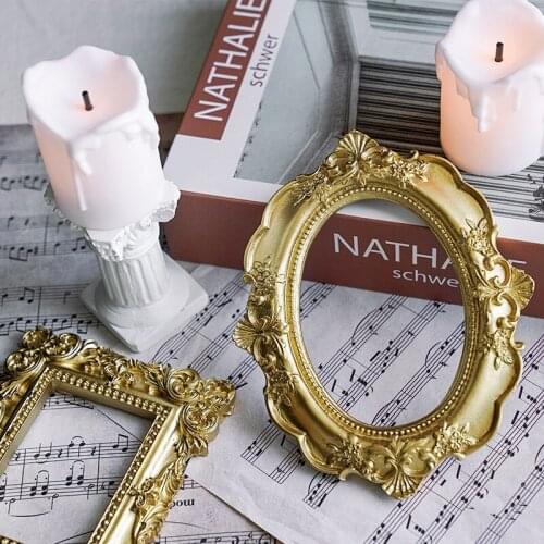 Photography Background Shooting Photo Props Golden Retro Photo Frame Nail Art Jewelry Decoration Home Decoration