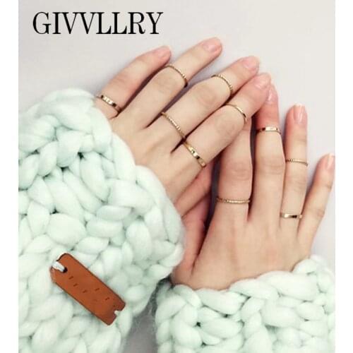 Женские золотые кольца GIVVLLRY China At AliExpress