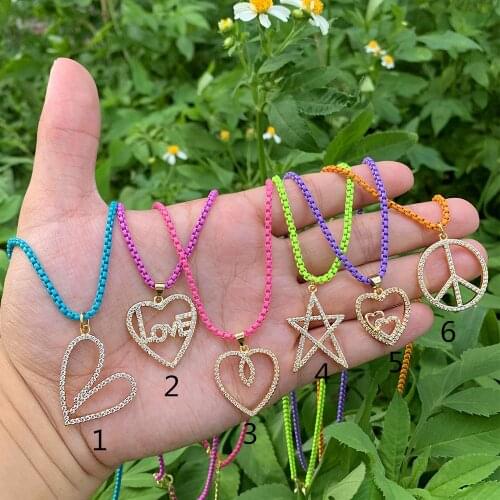 Hot Selling Luxury 18K Yellow Gold Plated Hollow Star Necklace Shinny Loving Heart Pendant Jewelry