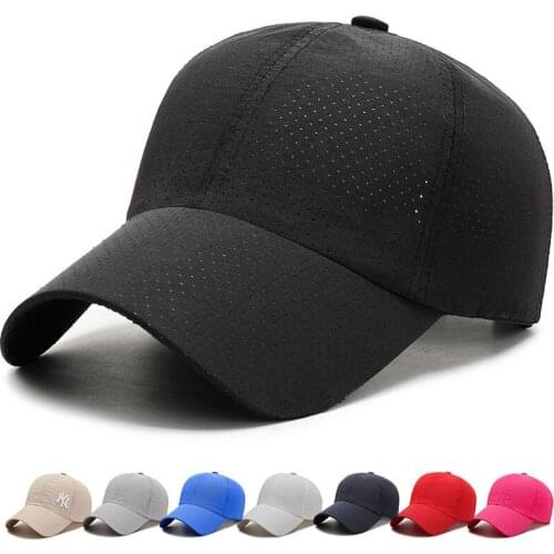 Fitness Cap Outdoor Sports Running Baseball Mesh Hat Men Quick Dry Summer Visor Cap Autumn Winter Sport Gym Cap Hat