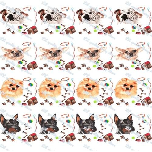 WL Cute Animal Grosgrain Ribbon Gift Wrapping Hair Bow Diy Party Decoration Craft Supplies Accessories Animal Collar 16-75mm