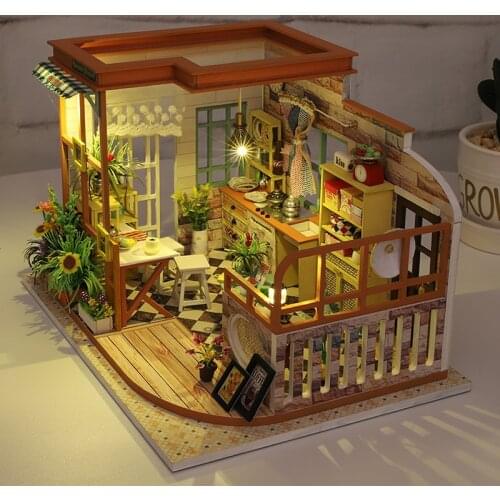 Handmade Music Box Music Box DIY Wooden Model Sky City Creative 2021 New Year Christmas Holiday Birthday Gift