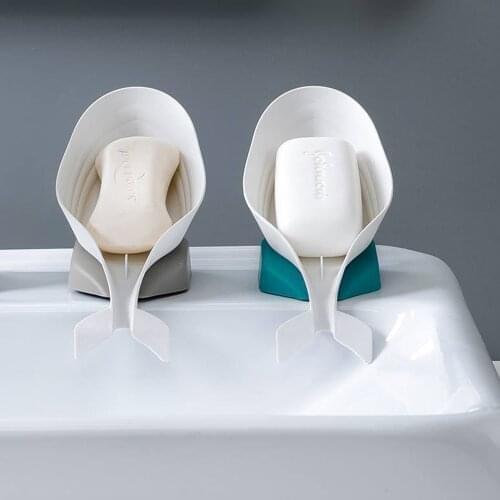 Dolphin Shape Soap Box Bathroom Soap Holder Dish Storage Plate Tray Bathroom Soap Holder Case Bathroom Supplies Bathroom Gadgets