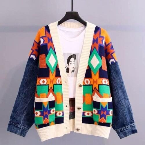 All-size Spring, Autumn and Winter New Cardigan Sweater Women Loose Lazy Wind Jacket Korean Style Matching Knitted Jacket