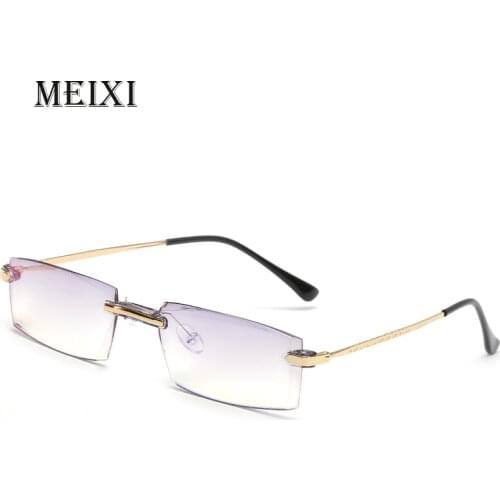 Rimless Blue film Anti-blue light Nearsighted Glasses Resin Nearsight Woman Men Shortsighted Myopia Eyewear -1. 1.5 2 2.5 3 4