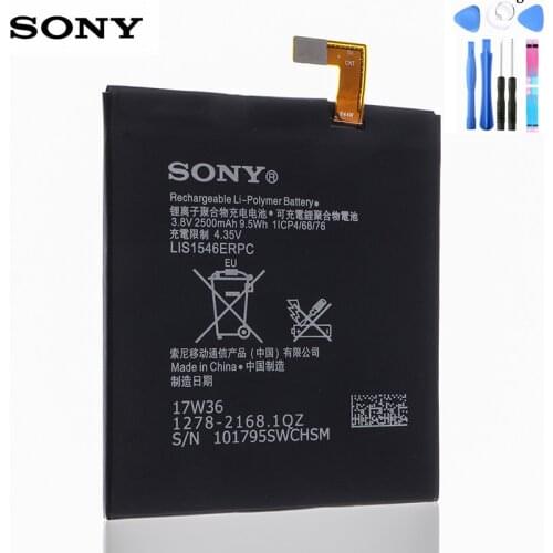 Original Sony LIS1546ERPC Battery For Sony Xperia C3 T3 D2533 M50W D5103 S55T S55U D2502 2500mAh