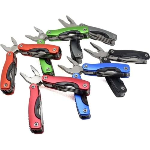 Portable Multifunction Pliers Tool Stainless Steel Plier Pocket Knife Camping Cutter Camping Outdoor Accessories with Bag 6color