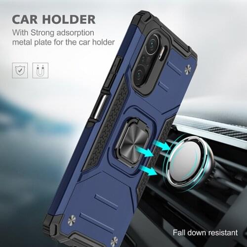Armor Shockproof Case For Xiaomi Mi 11 11i 11X K40 Pro Plus Poco F3 Magnet Holder Ring Cover Funda For xiaomi 11 11i 11X Cases