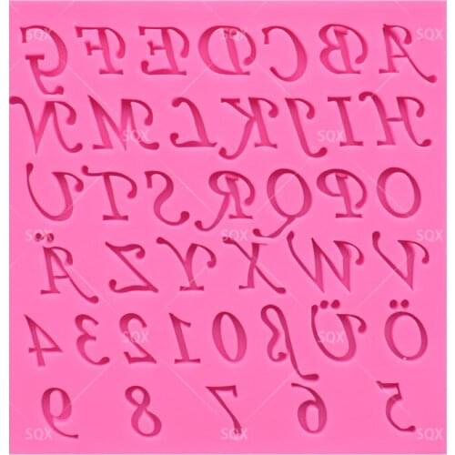 Numbers / letters Shaped Silicone Mold Fondant Mould Cake Decorating Baking Tools Kitchen Accessories SQ15232