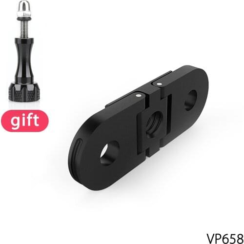 Small Portable Black Dual Interface Base Installation with Ane CNC Screw for GoPro hero 9 8 Sports Camera Accessories VP658