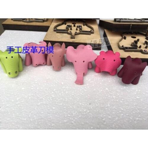 Japan Steel Blade Leather Mold Animal Keyring Ornament Leathercraft Hollow Punch Mould Template DIY Hand Leather Tools Wood Dies
