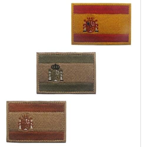 1pc Spain Flag Embroidery Backpack Armband Patch Military Tactical Bandage Cloth Patch Embroidery Applique Clothing