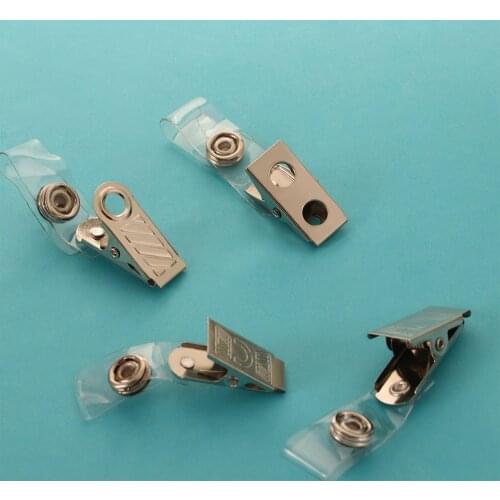 10/20/50Pcs 4 Styles High Quality Anti-lost Key Name Tag Lanyard Clips For ID Badge Card Holder Stainless Steel