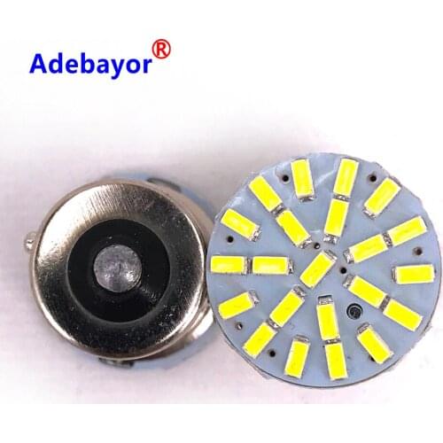 400pcs 1156 BAY15S P21W 3014 22 SMD Car Led Turn Parking Signal Lights Brake Tail Lamps Auto Rear Reverse Bulbs DC 12V