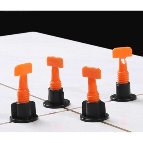 50pc Reuseable Tile Leveling System Carrelage Clip Adjustable Locator Spacers Wall Tiles Ceramic Level Wedges Construction Tools