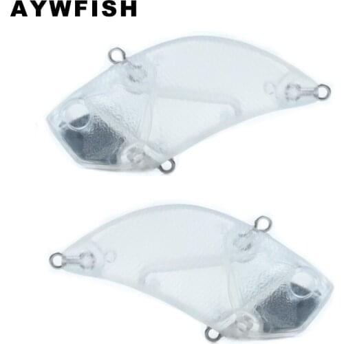AYWFISH 15PCS A Lot Unpainted VIB Blanks 50mm 10g DIY Fishing Lures Sinking Vibration Baits Pike Bass Artificial Wobbler Tackle