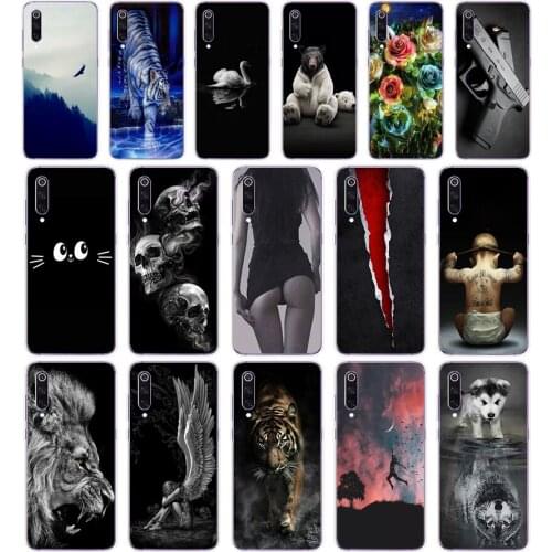 B case for xiaomi mi 9 case cover cute Silicone Soft coque housing For Xiaomi Mi9 Xiaomi 9 SE Phone cover Shell bumper