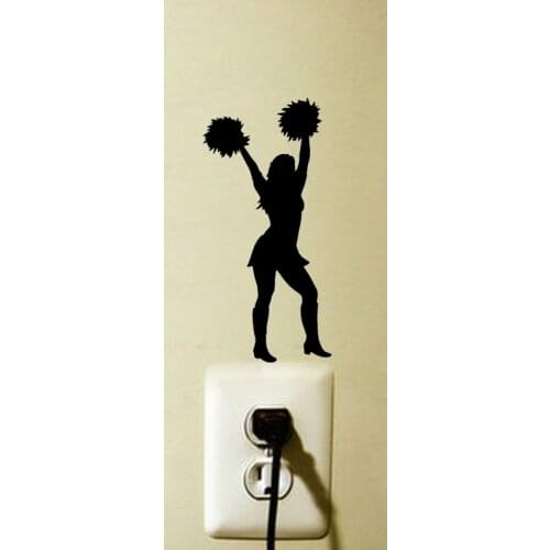 Cheerleader Bedroom Vinyl Wall Stickers Livingroom Light Switch Decals 6SS0361