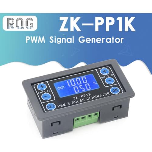 LCD Digital PWM Signal Generator pulse frequency duty cycle adjustable square wave rectangular wave signal function generator