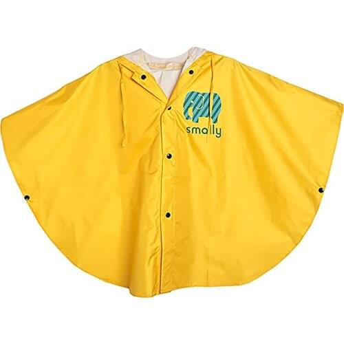 Children Raincoat Poncho Cape Outdoor Waterproof Emergency Rain Coat Hiking Button Closure Tether Hoodie