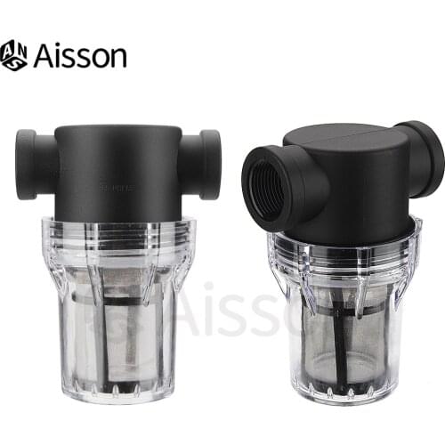 1/2'' 3/4'' 40 80 Mesh Water Pipe Filter Plastic Transparent Water Tank Garden Irrigation Impurity Filter Aquaculture Prefilter