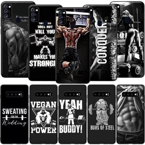 GX43 Bodybuilding Gym Fitness Case for Samsung A6 A7 A8 Plus A9 A10 A20 A30 A40 A50 A60 A70 A01 EU A11 A21S A31 A41