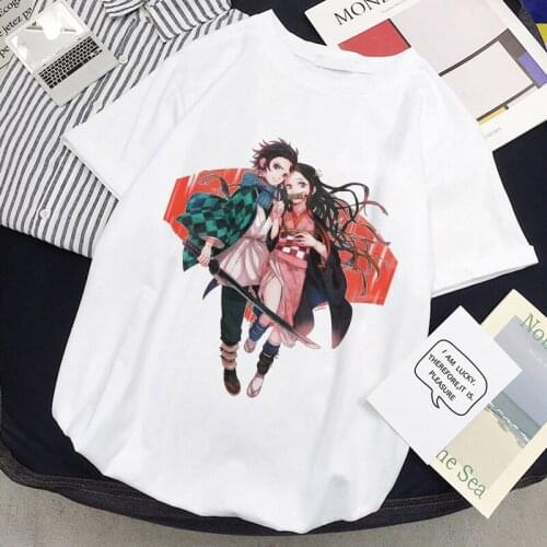 Japanese Oversized T Shirt Anime Kimetsu No Yaiba Demon Slayer T Shirt Graphic Tops Tee Tshirt Streetwear Punk Men Clothes Women