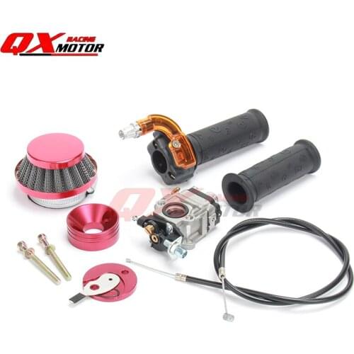Carburetor Carb Air Filter Stack Twist Throttle Accelerator Grip & Cable For 47cc 49cc Mini Moto ATV Pocket Bike Motorcycle