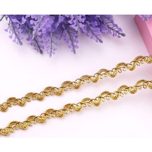 Silver Gold Centipede Lace Garment Accessories Decoration Small Side High-Quality DIY Handmade Garment Trim Ribbon Curve Lace