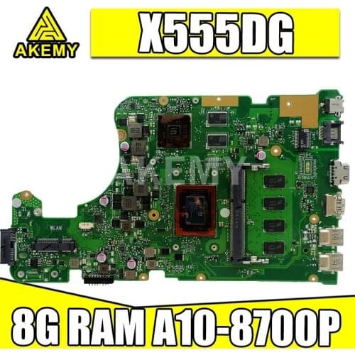 X555QG 8G/A10-8700P (V2G) For Asus X555DG X555D X555Y X555YI F555Y K555Y K555D A555D Mainboard Motherboard